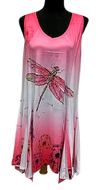 A25011-2 - Sublination Tank Dress Dragonfly - Pink