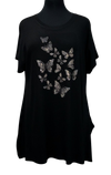 A25707 - Tunic Top Butterfly - Black