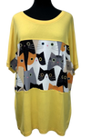 A25886 - Ladies Top Cat Bling - Yellow