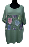 A25890 - Ladies Top Leaves - Sage