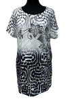 A25900 - Ladies Top Flower - Black