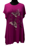 A25901 - Ladies Tunic Butterfly - Mangenta