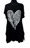 A25904 - Ladies Tunic Heart Feather - Black