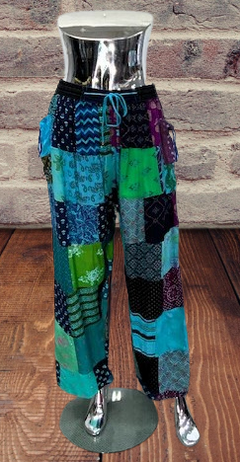 eaphi cotton lace patchwork pants