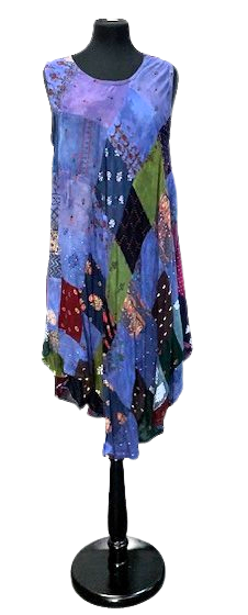 A40748-Patchwork Tank Dress