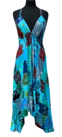 A40749-Patchwork Tank Dress