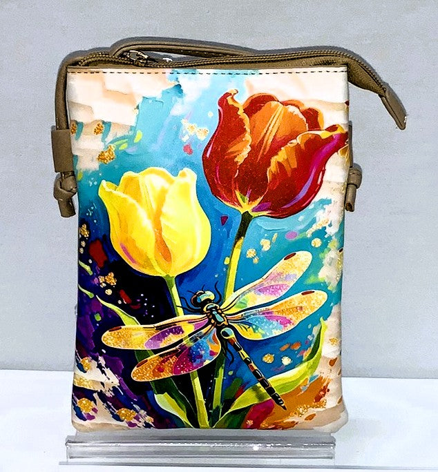 CB0024-Crossbody Hand Painted - Butterfly