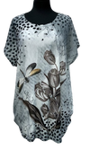 E20910-1 - Fun Top Dragonfly w Flower - Grey