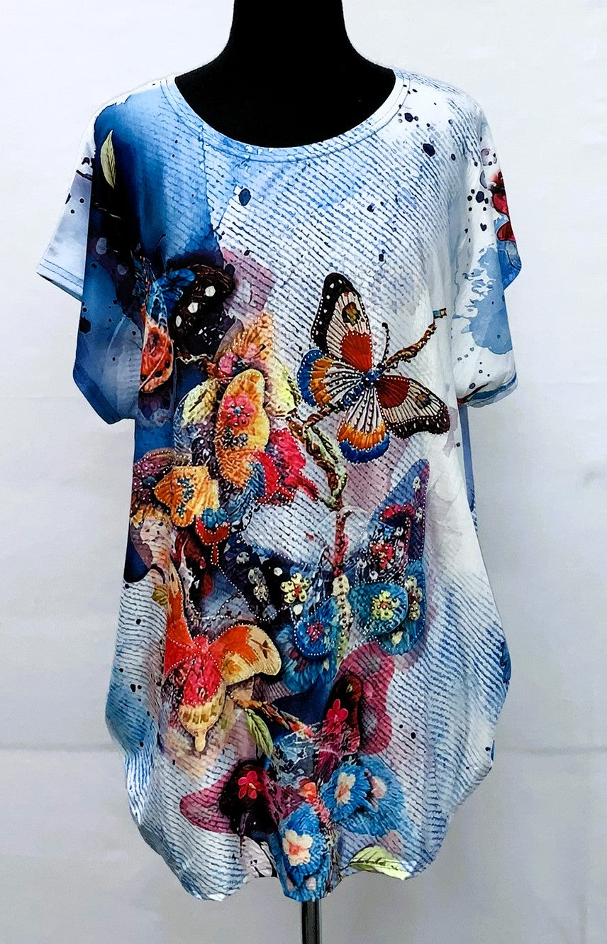 E21154-1-Fun Top Butterfly - Blue