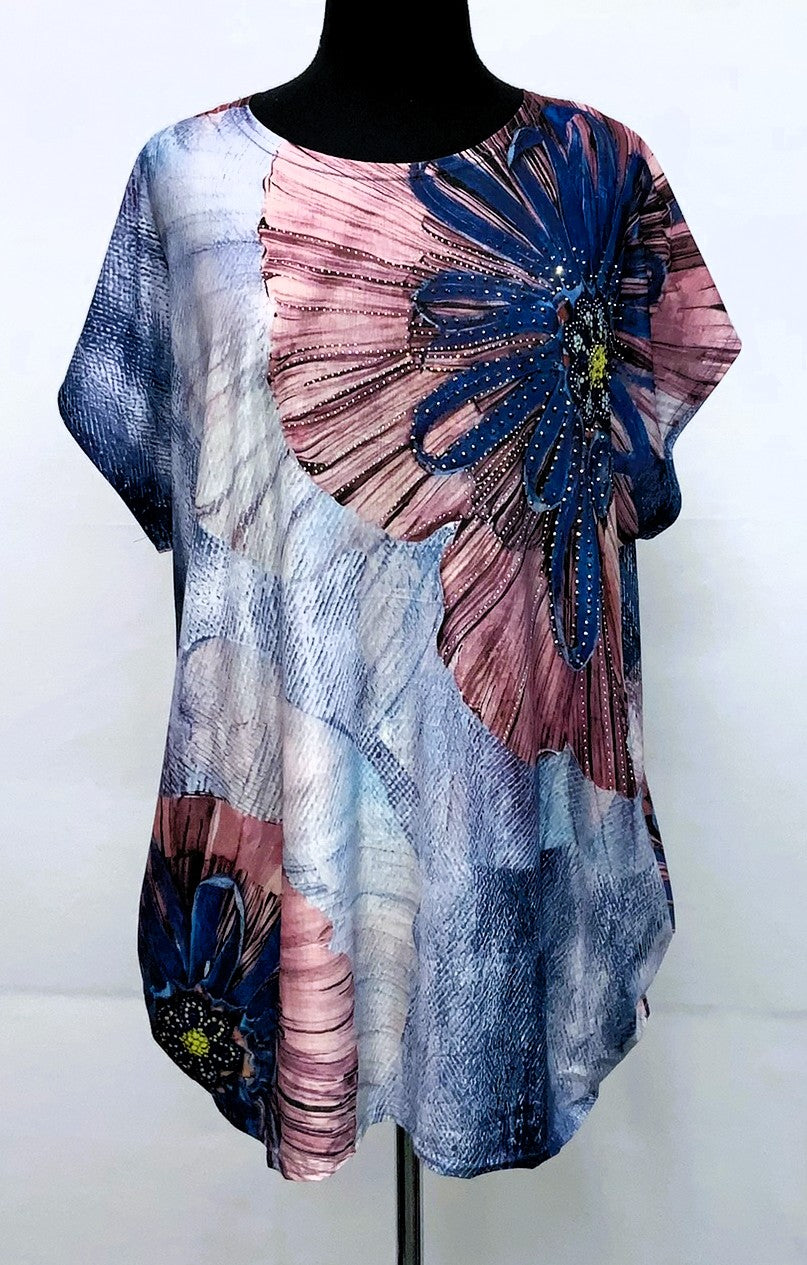 E21160-1-Fun Top Floral - Blue