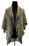 F11151-2 -  Poncho Open w/Sleeve - Taupe