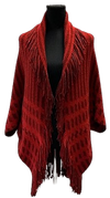 F11151-3 -  Poncho Open w/Sleeve - Red