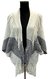 F11152-1 - Poncho Open w/Sleeve - White/Grey