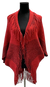 F11152-3 -  Poncho Open w/Sleeve - Red/Red