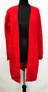 F11715-2 - Cardigan w/ Pocket - Red