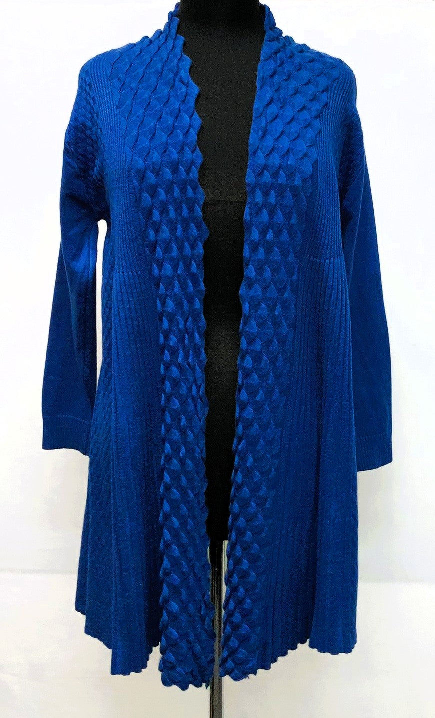 F11718-4-Cardigan w/Clip  - Royal Blue