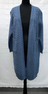 F11720-1 - Open Cardigan w/Pocket  - Denim