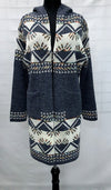 F11721 - Short Sweater w/ Hood - Denim