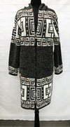 F11724 - Long Sweater w/ Hood - Charcoal