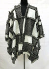 F11757 - Poncho  - Bk/Grey