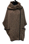 F11758 Poncho w/ Pocket - Brown