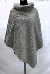 F11766-2 - Poncho Flower - Grey