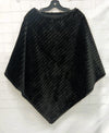 F11767-1 - Pull On Poncho - Black