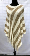F11769-1 - Pull On Poncho - Taupe