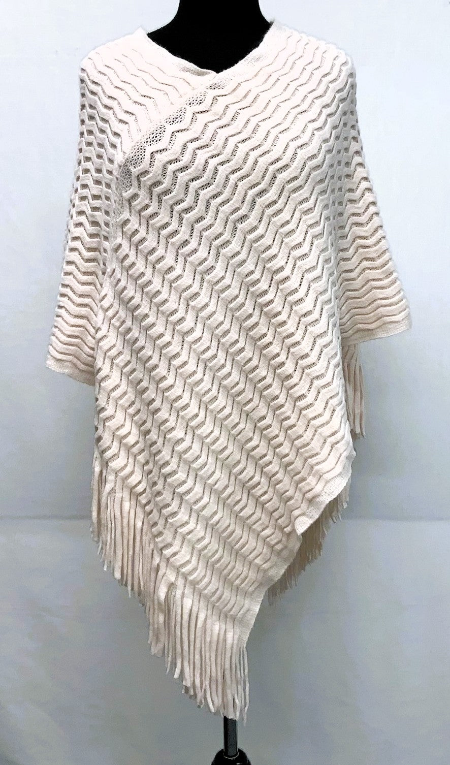 F11922-1-Pull On Poncho - Pink