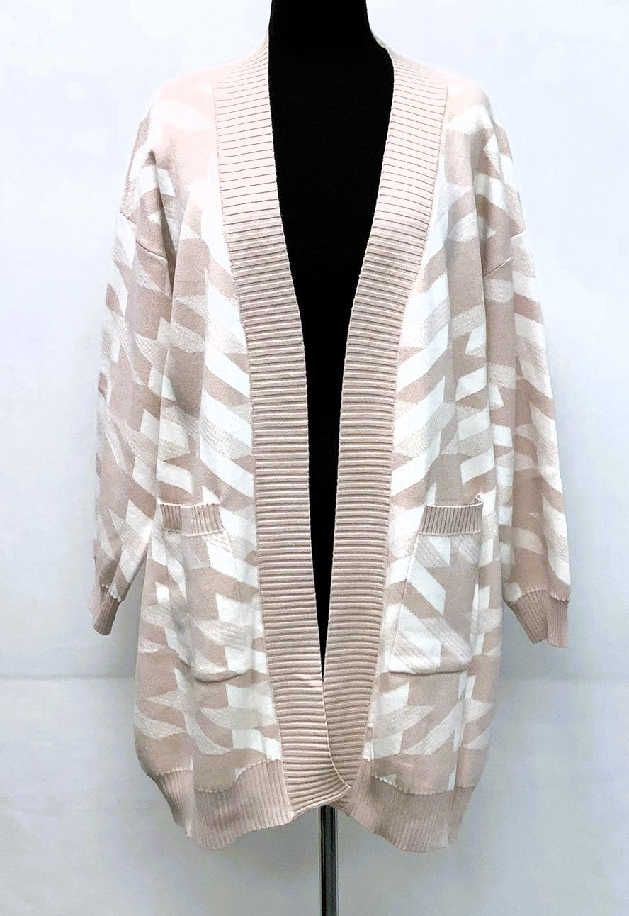 F11944-2-Sweater - Beige/Wh
