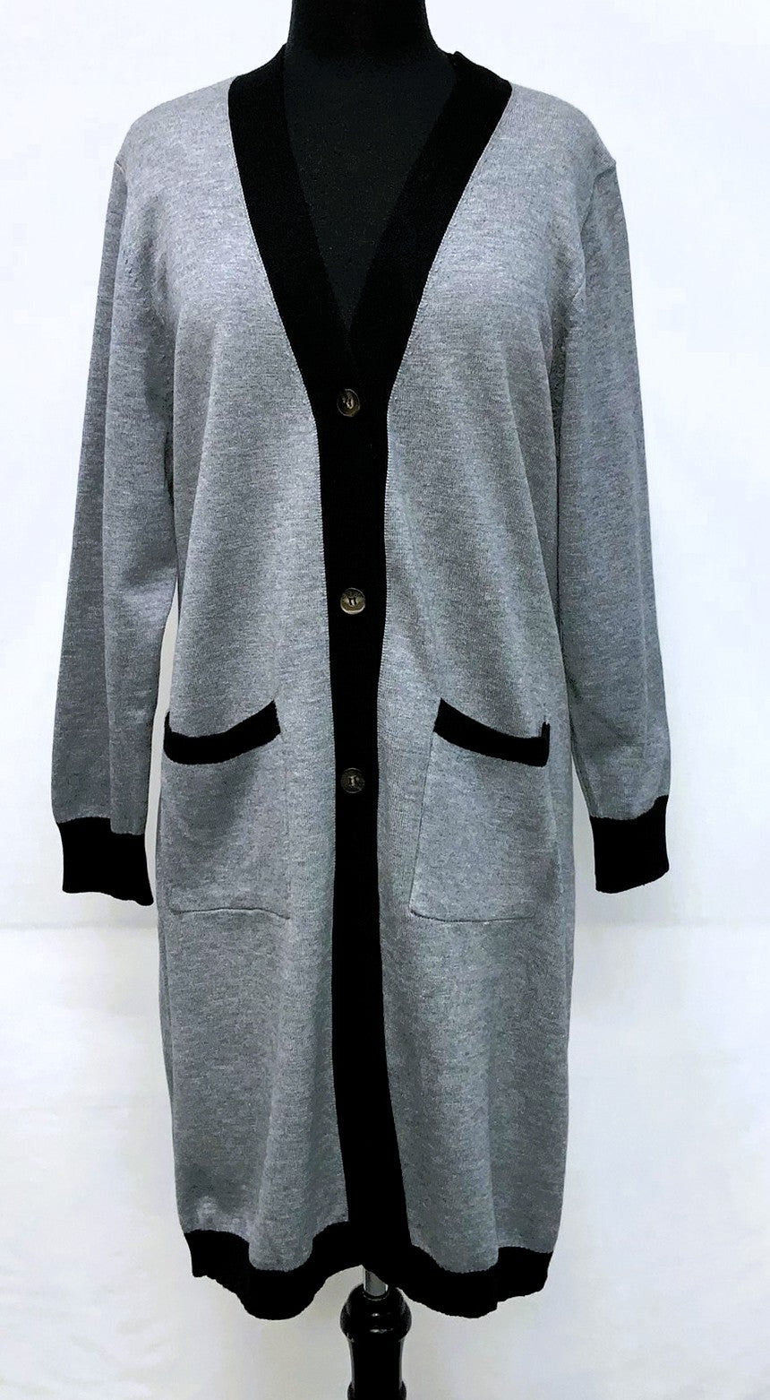 F11946-1-Sweater - Grey/BK