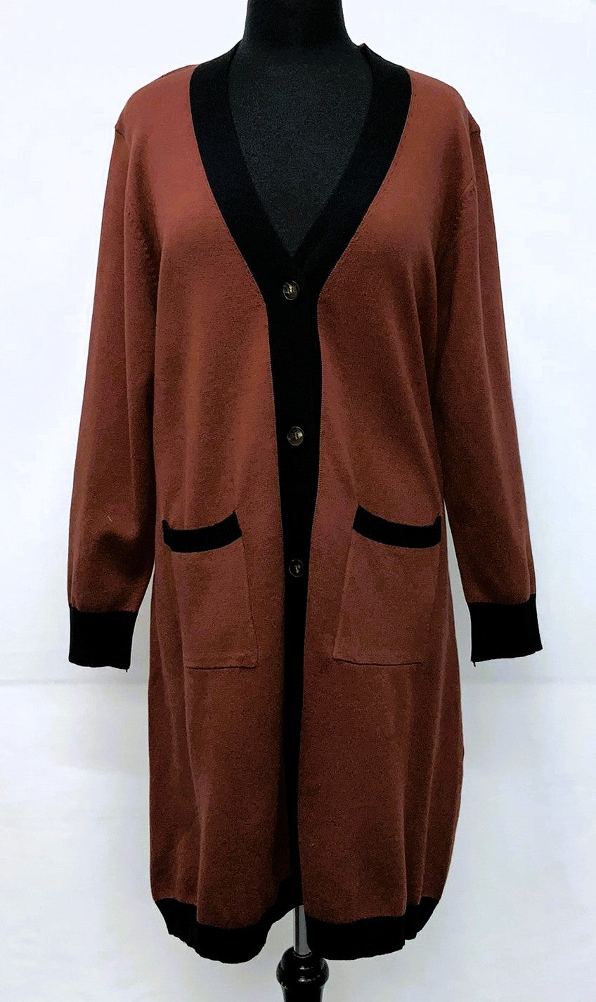 F11946-2-Sweater - Brown /Bk
