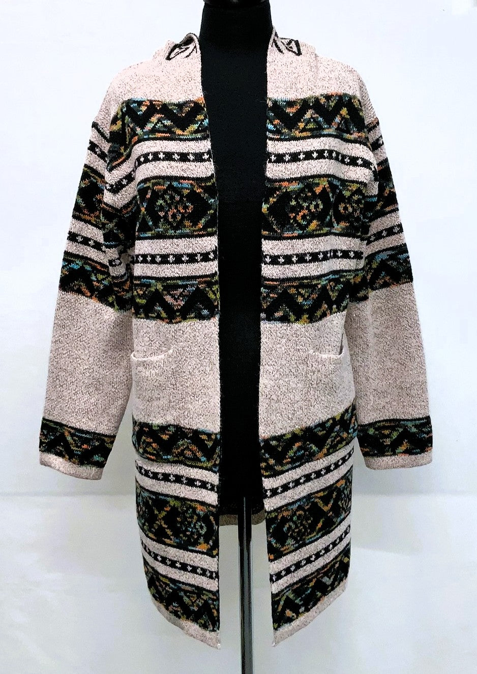 F11981-Sweater Short w /Hoodie - Pink