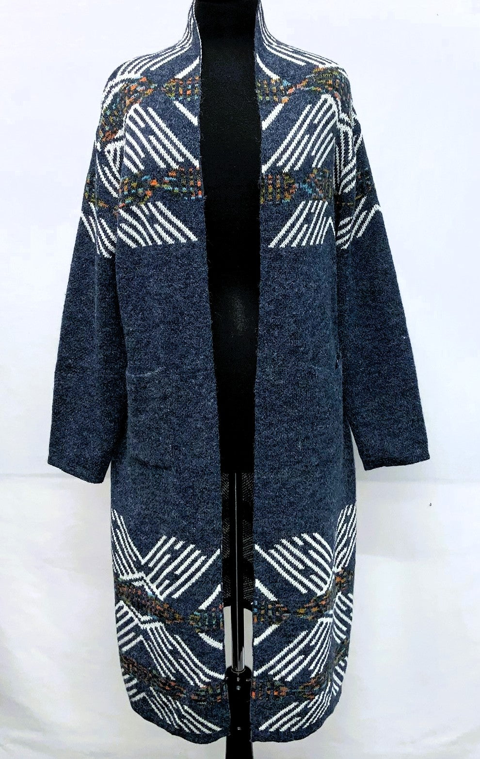 F11987-Sweater Long No Hood - Denim