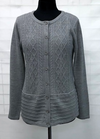 F32015R-2 - Cardigan with Pockets - Grey Melange
