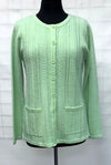 F32016R-2 - Cardigan with Pockets - Green Melange
