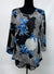 F32083R-04 - Top - Blue Black Floral