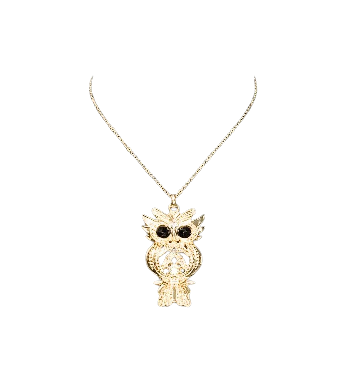 J60154 - Owl Necklace Gold