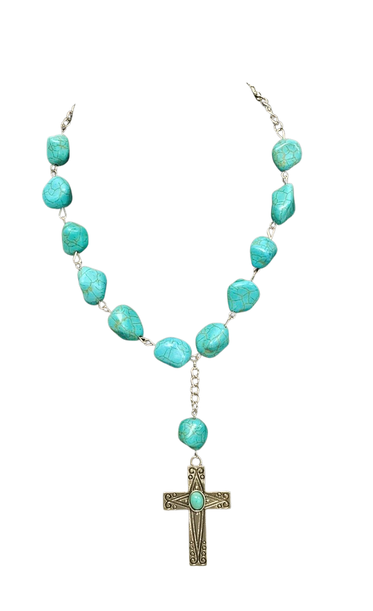 J60493 - Necklace - Turq