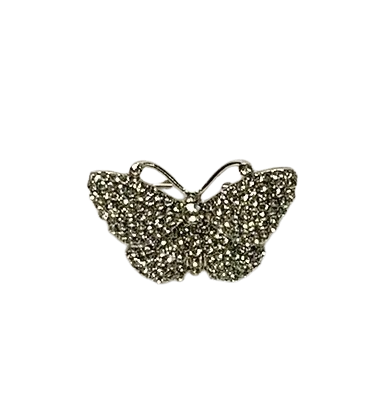 J60524 - Broach - Butterfly - Silver/AB