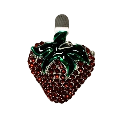 J60530 - Broach - Strawberries - Silver