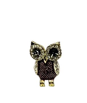 J60531 - Broach - Owl - Gold
