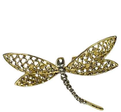J60533 - Broach - Dragonfly - Gold