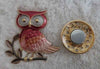 J62002-Magnetic Broach -  Owl  Red
