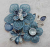 J62015-Magnetic Broach -  Flower Blue