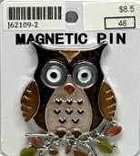 J62109-2-Magnetic Broach Owl - Brown