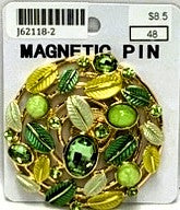 J62118-2-Magnetic Broach Fashion - Green