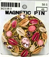 J62118-3-Magnetic Broach Fashion - Fuchsia