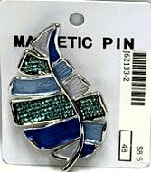J62133-2-Magnetic Broach Leaf - Blue