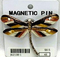 J62138-1-Magnetic Broach Dragonfly - Brown